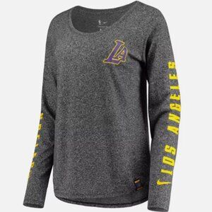 The Nike Tee LA Los Angeles Lakers Basketball Top Womens Size Small Long Sleeve